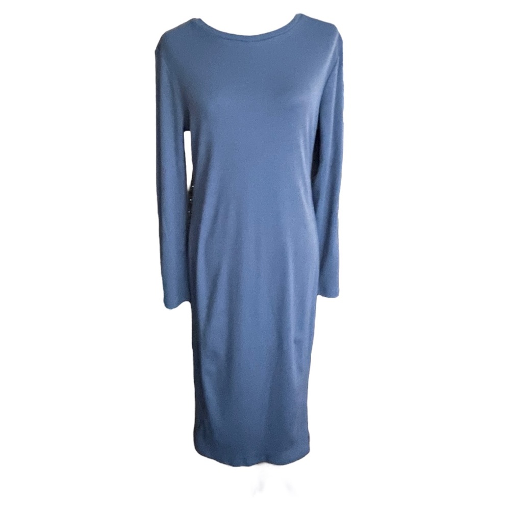 Blue body con plus size dress